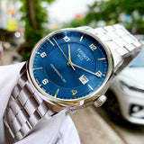 Tissot Luxury Powermatic 80 Blue Dial Silver Steel Strap Jam Tangan Untuk Pria - T086.407.11.047.00