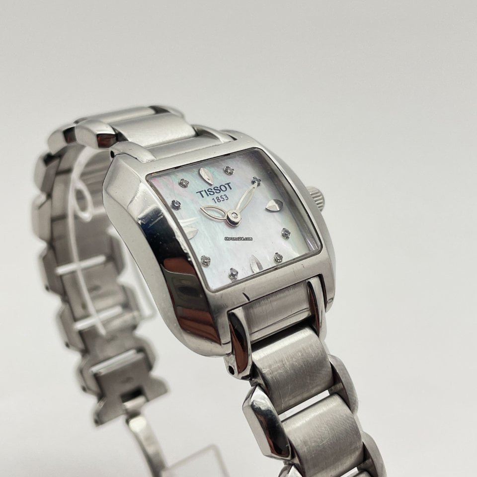 Tissot T Wave Diamonds Mother of Pearl Dial Silver Steel Strap 