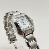 Tissot T Wave Diamonds Mother of Pearl Dial Silver Steel Strap Watch for Women - T02.1.285.74