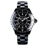 Chanel J12 Quartz Diamonds Black Dial Black Steel Strap Watch for Women - J12 H1625