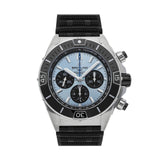 Breitling Chronomat B01 44 Platinum Blue Dial Rubber Strap Watch for Men - PB0136251C1S1