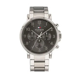 Tommy Hilfiger Chronograph Grey Dial Silver Steel Strap Watch for Men - 1710382