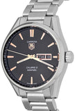 Tag Heuer Carrera Day Date Black Dial Silver Steel Strap Watch for Men - WBN2013.BA0640