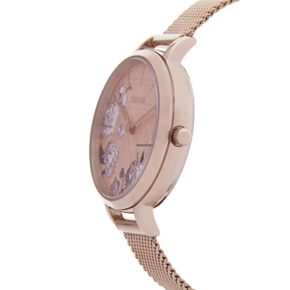 Fossil Jacqueline Three-Hand White Dial Rose Gold Mesh Bracelet Watch for Women - ES4534
