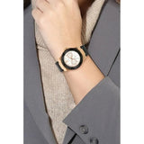 Guess Limelight Quartz White Dial Black Leather Strap Watch For Women - W0775L9