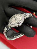 Cartier Ballon Bleu De Cartier Diamonds Silver Dial Silver Steel Strap Watch for Women - WE902035