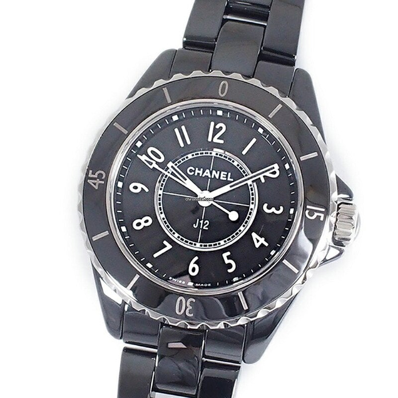 Chanel J12 33mm Black Ceramic Women's Watch H5695