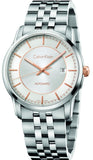 Calvin Klein Infinity Silver Dial Silver Steel Strap Watch for Men - K5S34B46