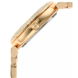 Michael Kors Abbey Three-Hand Analog White Dial Gold Steel Strap Watch for Women - MK4615