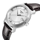 Tissot T Classic Bridgeport Silver Dial Jam Tangan Tali Kulit Coklat Untuk Pria - T097.410.16.038.00