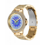 Michael Kors Camille Analog Blue Dial Gold Steel Strap Watch For Women - MK7341