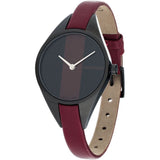 Calvin Klein Rebel Red Black Dial Red Leather Strap Watch for Women - K8P237U1