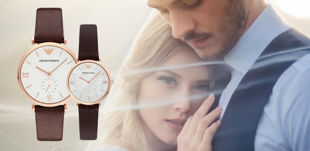 Armani couple watch set top