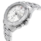 Tag Heuer Aquaracer Automatic Chronograph White Dial Silver Steel Strap Watch for Men - CAY2111.BA0927