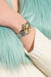 Gucci G Timeless Quartz Gold Dial Silver Steel Strap Watch for Women - YA1265035