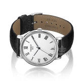 Tissot Everytime Medium White Dial Jam Tangan Tali Kulit Hitam Untuk Pria - T109.410.16.033.01