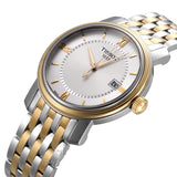 Tissot T Classic Bridgeport Silver Dial Two Tone Mesh Gelang Jam Tangan Untuk Pria - T097.410.22.038.00