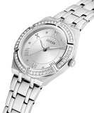 Guess Cosmo Diamonds Silver Dial Silver Steel Strap Watch For Women - GW0033L1