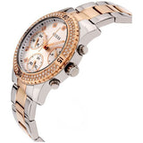 Guess Mini Spectrum Quartz Silver Dial Two Tone Steel Strap Watch For Women - W0122L1