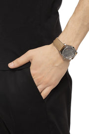 Gucci G Timeless Automatic Mother of Pearl Dial Brown Leather Strap Watch For Women - YA1264112