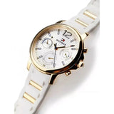 Tommy Hilfiger Claudiia White Dial White Steel Strap Watch for Women - 1781745