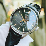 Jam Tangan Pria Tag Heuer Carrera Calibre 5 Automatic Black Dial Black Leather Strap - WAR201C.FC6266