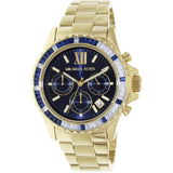 Michael Kors Everest Chronograph Blue Dial Gold Steel Strap Watch for Women - MK5754