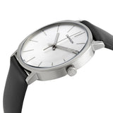 Calvin Klein High Noon Quartz White Dial Black Leather Strap Watch for Men - K8M211C6