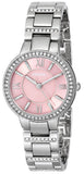 Fossil Virginia Pink Dial Silver Steel Strap Watch for Women - ES3504