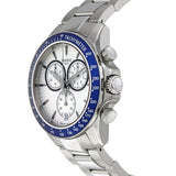 Tissot V8 Quartz T Sport Chronograph Jam Tangan Tali Baja Perak Dial Putih Untuk Pria - T106.417.11.031.00