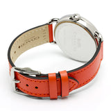 Coach Delancey White Dial Orange Leather Strap Watch for Women - 14502880