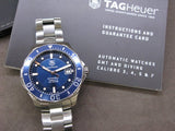 Tag Heuer Aquaracer Caliber 5 Automatic Blue Dial Silver Steel Strap Watch for Men - WAN2111.BA0822