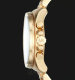 Michael Kors Brecken Chronograph Gold Dial Gold Steel Strap Watch For Women - MK6366