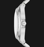 Michael Kors Lennox Three Hand Blue Dial Silver Steel Strap Watch For Women - MK6990