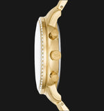 Fossil Neutra Chronograph Gold Dial Gold Steel Strap Watch for Women - ES5219