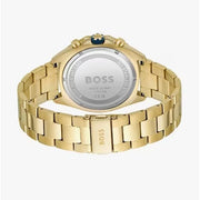 Hugo Boss Energy Chronograph Blue Dial Gold Steel Strap Watch For Men - 1513973