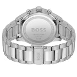 Hugo Boss View Chronograph Black Dial Silver Steel Strap Watch For Men - 1514008