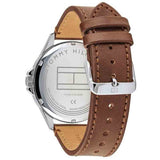 Tommy Hilfiger Multi Function Quartz White Dial Brown Leather Strap Watch for Men - 1791614