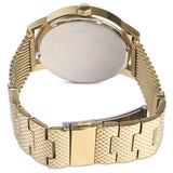 Guess Delancy Black Dial Gold Mesh Bracelet Watch for Men - W0871G2