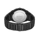 Hugo Boss Steer Analog Black Dial  Black Steel Strap Watch For Men - 1514068