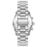 Michael Kors Lexington Chronograph Black Dial Silver Steel Strap Watch For Women - MK7277