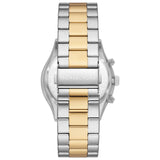 Michael Kors Slim Runway Chronograph White Dial Two Tone Steel Strap Watch For Women - MK8986