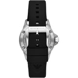 Emporio Armani Meccanico Automatic Black Dial Black Silicone Strap Watch For Men - AR60062