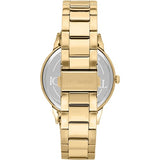 Michael Kors Everest Three-Hand Mother of Pearl White Dial Gold Steel Strap Watch For Women - MK7363