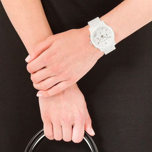Michael kors white ceramic runway watch Clearance