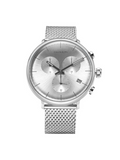 Calvin Klein High Noon Silver Dial Silver Mesh Bracelet Watch for Men - K8M27126