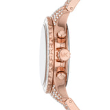 Michael Kors Everest Chronograph Crystals Rose Gold Dial Rose Gold Steel Strap Watch For Women - MK7235