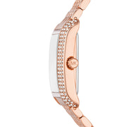 Michael Kors Emery Three-Hand White Dial Rose Gold Steel Strap Watch for Women - MK4743