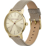 Armani Exchange Lola Analog Gold Dial Gold Mesh Strap Watch For Women - AX5536