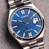 Citizen Tsuyosa Automatic Blue Dial Silver Steel Strap Watch For Men - NJ0150-81L